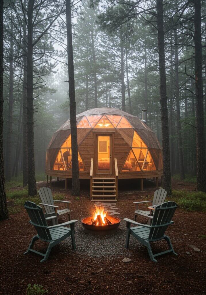 Cozy Dome Cabin Nestled in the Woods