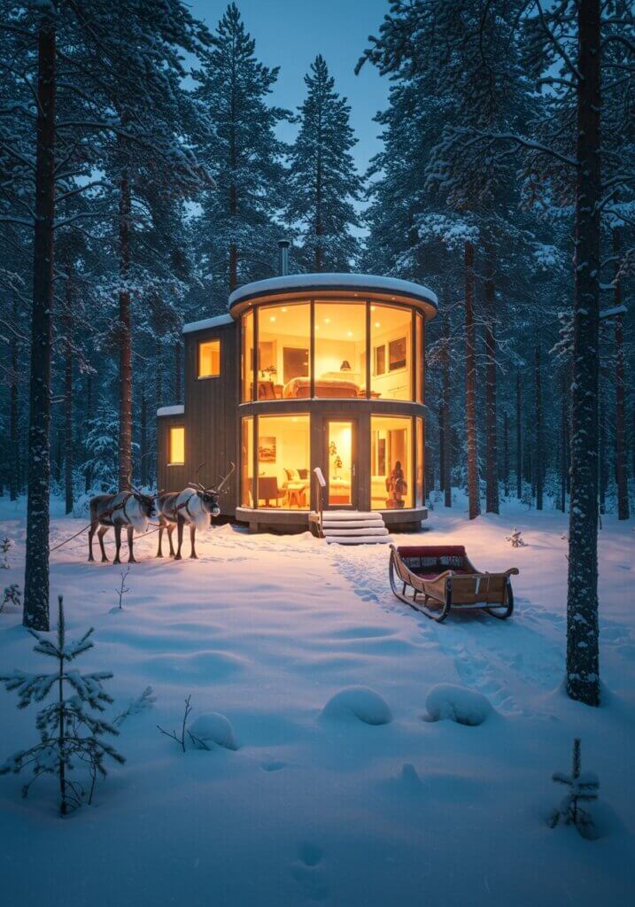 Luxury Tiny House Nestled in a Winter Wonderland