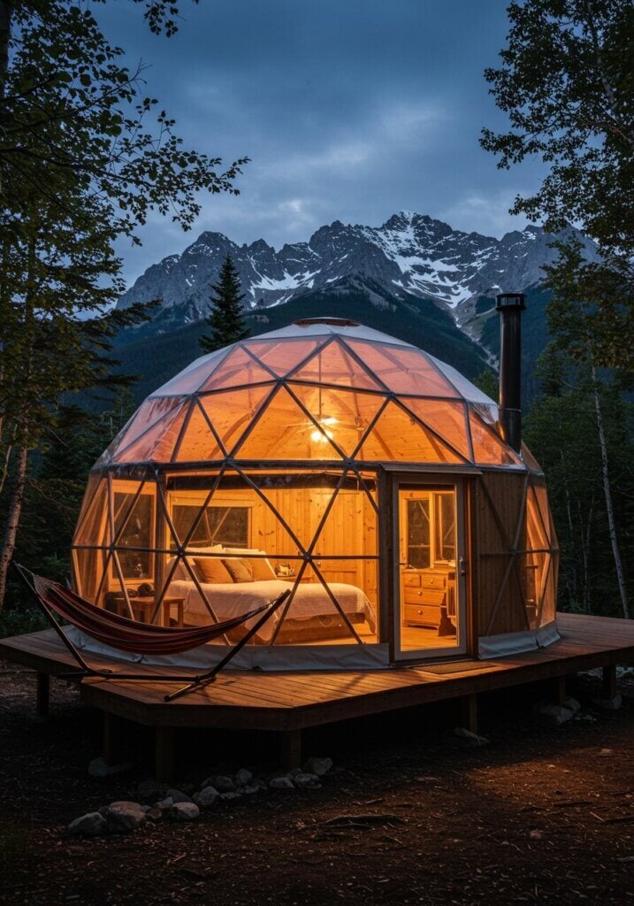 Cozy Geometric Woodland Retreat