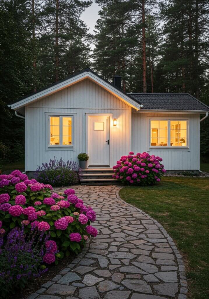 Twilight Scandinavian Tiny Cottage Glow