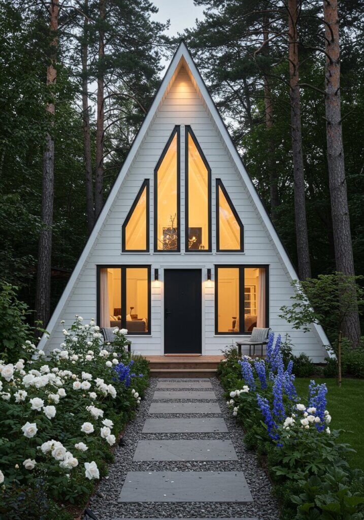 Alpine Scandinavian Tiny A-Frame Cottage