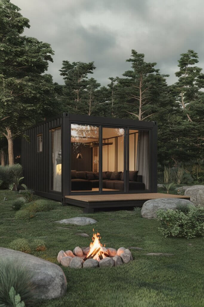 amazing container house front