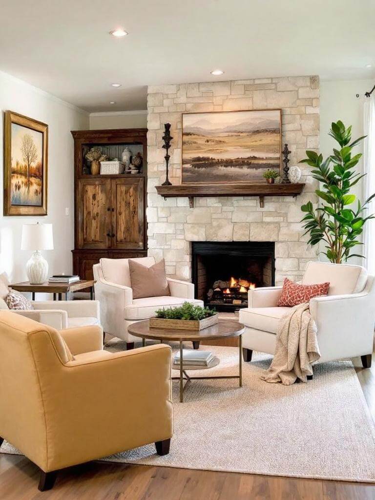 10. Compact Dallas Country Living Room