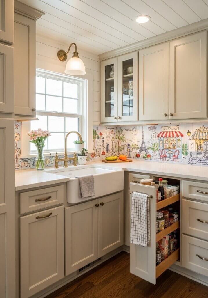 12_Galley Glow Hand-Painted Parisian Kitchen