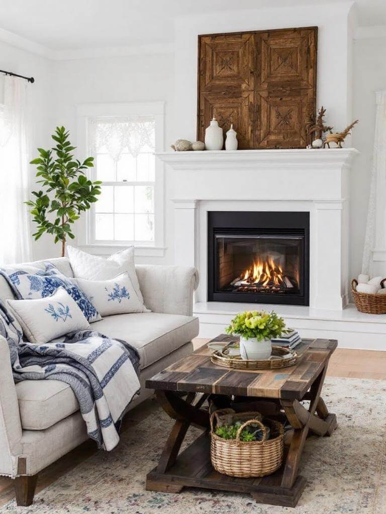20. Seattle Cottage Charm With a Ribbon Fireplace