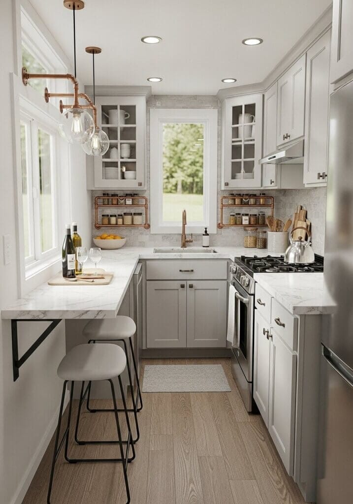 23_Narrow Galley Grace Copper Spice Rack Kitchen