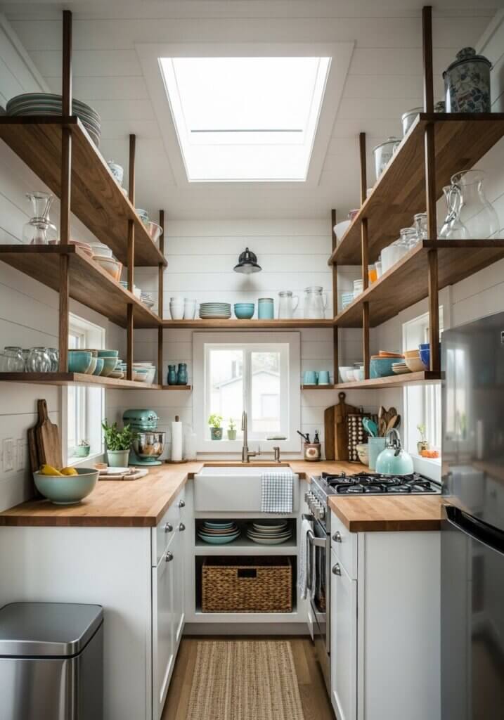 29_Open Shelf Height Woven Basket Kitchen