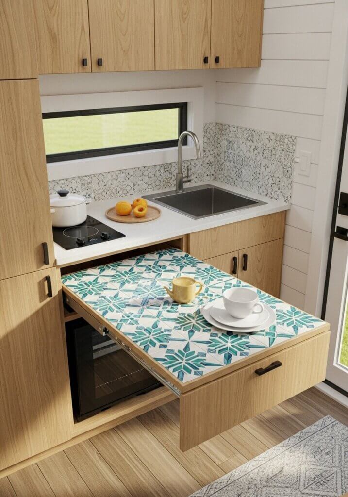 38_Pop-Out Table Mosaic Inlay Kitchen