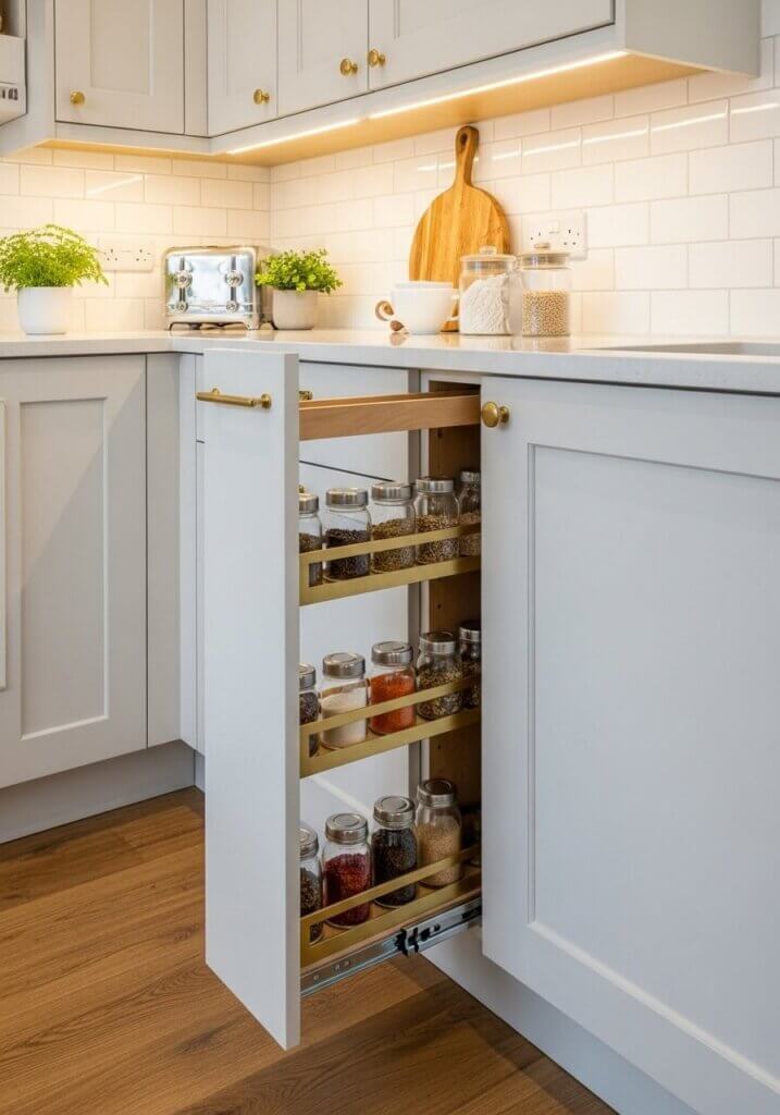 49_Hidden Spice Nook Brass Holder Kitchen