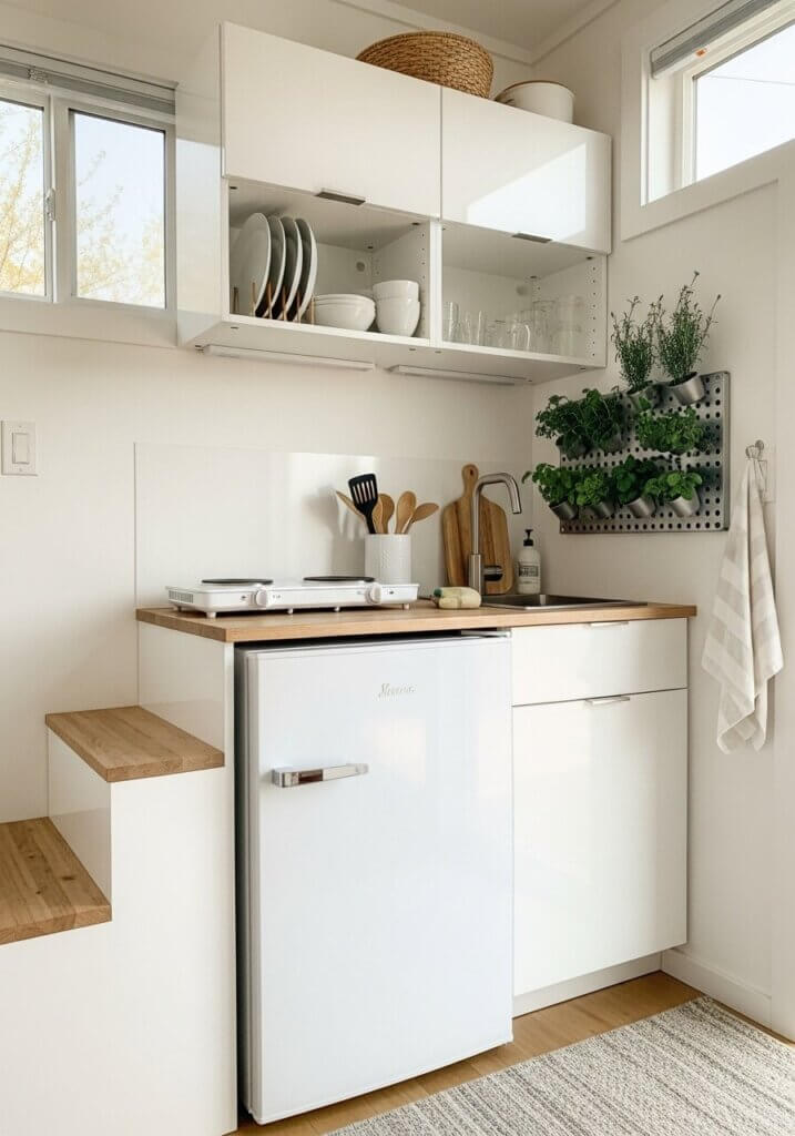 7_Staircase Storage Magnetic Herb Garden Kitchen