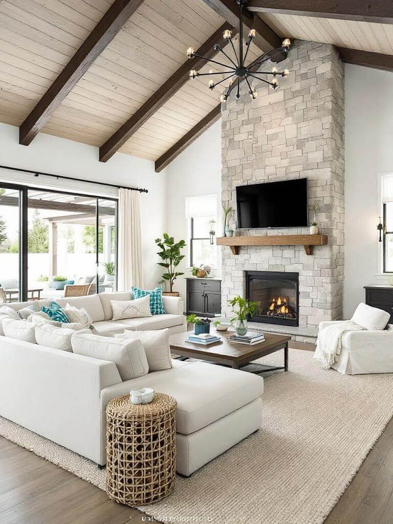 9. Pacific Northwest Farmhouse Great Room