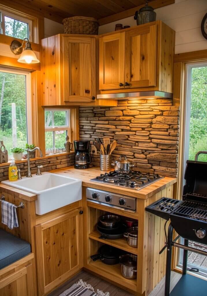 9_Off-Grid Oasis Reclaimed Wood Rustic Kitchen