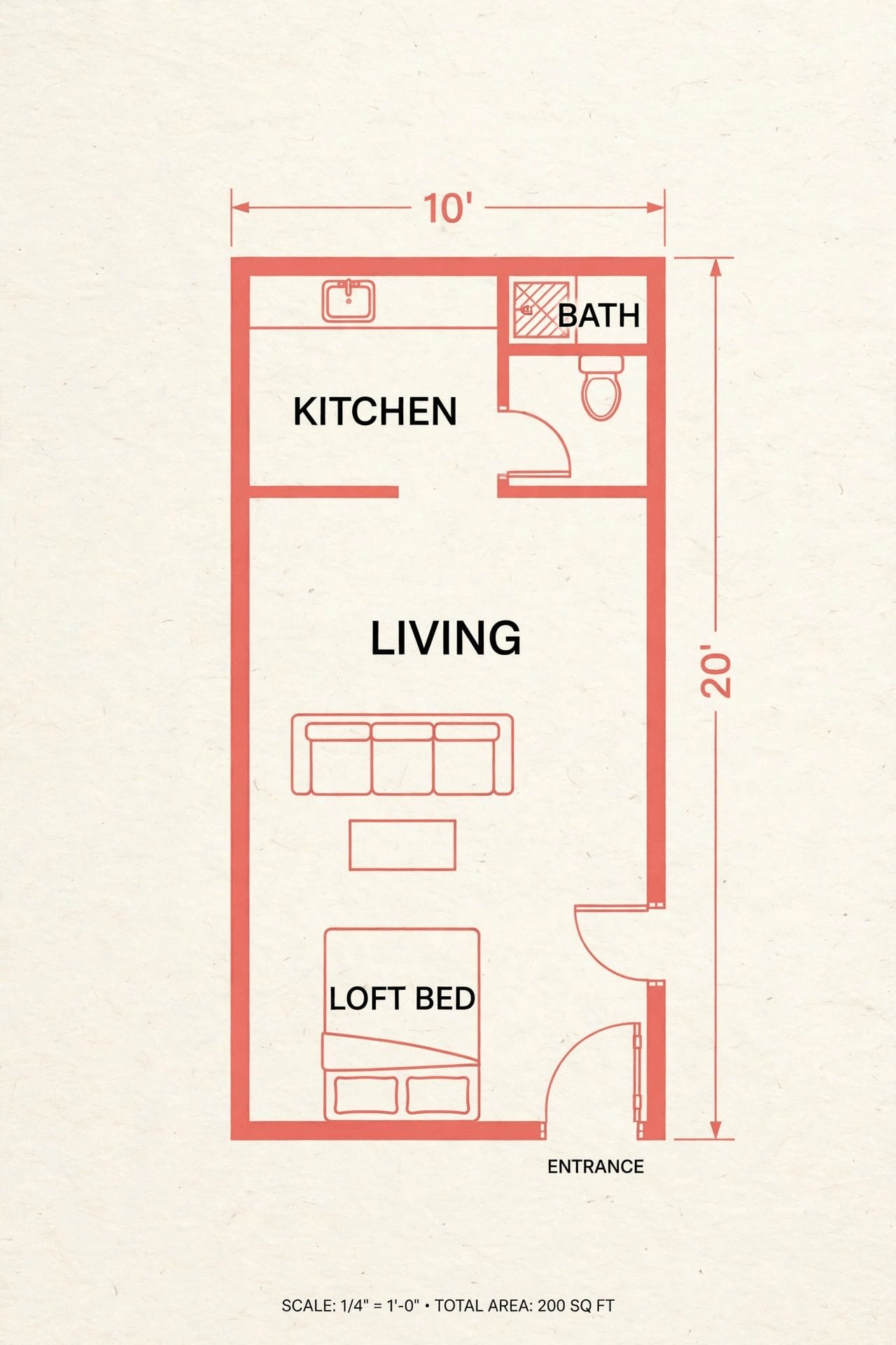 10x20 tiny house floor plans