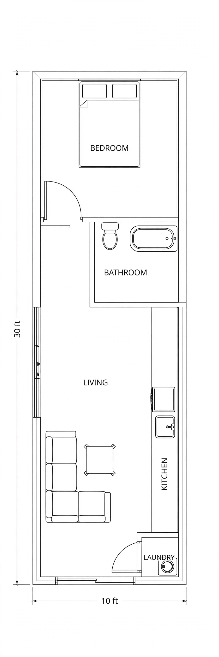 10x30 tiny house floor plans