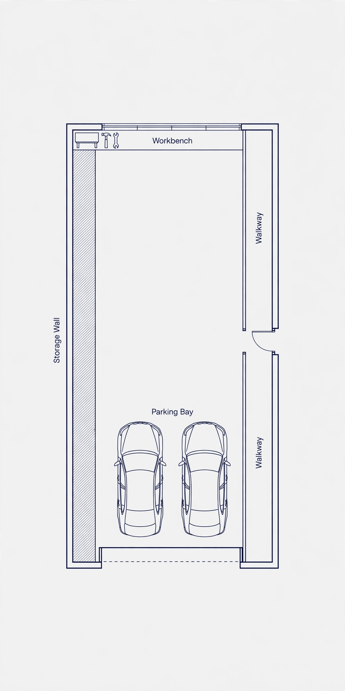 2 car garage dimensions