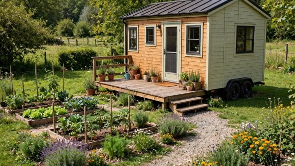 annual cost tiny house living breakdown for a small home on rented land with utilities, insurance and maintenance