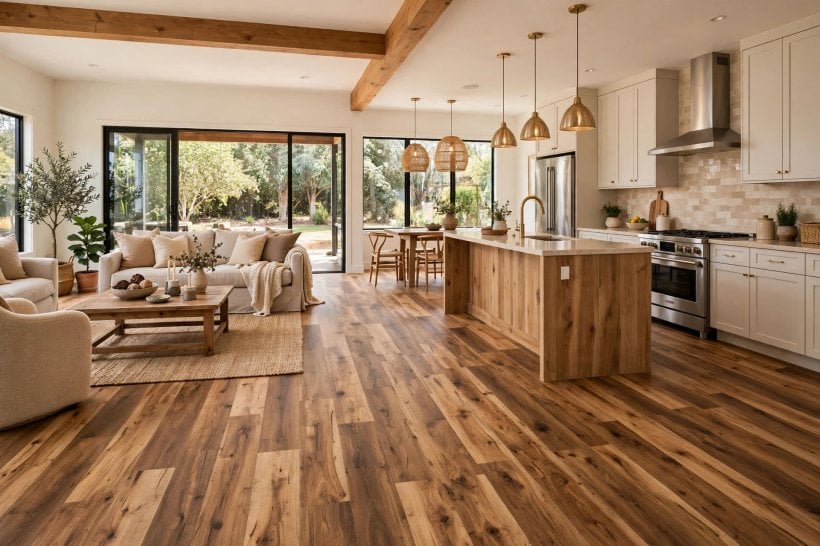 armstrong pryzm reviews: neat trim finishing planks at a doorway
