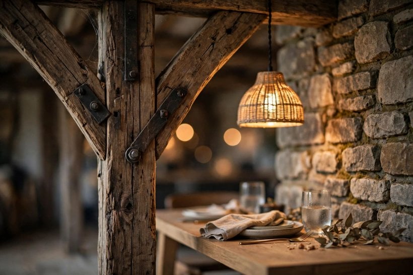 barns turned into homes: practical bathroom and utility space in a converted barn