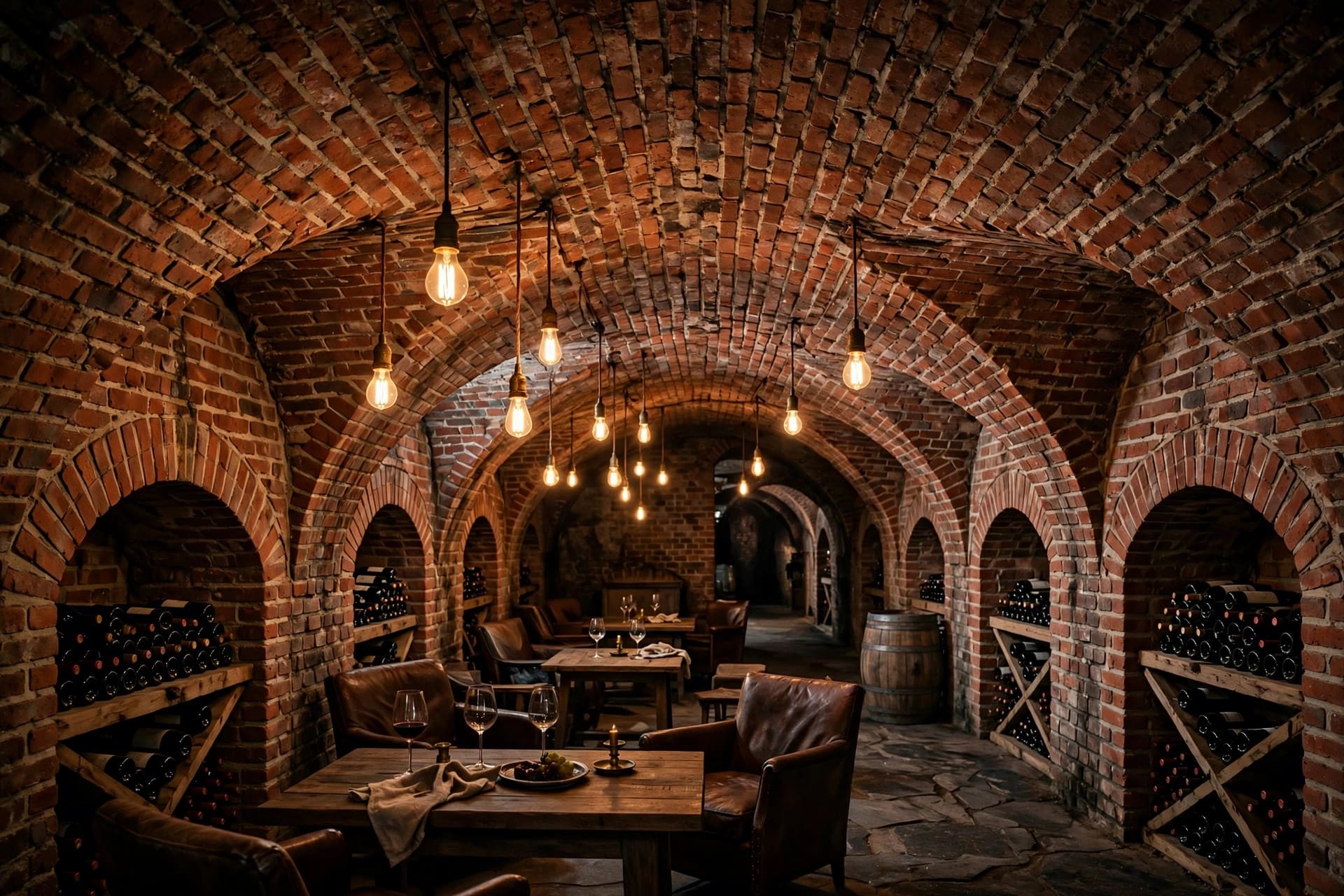 barrel vault: curved ceiling added in a renovation