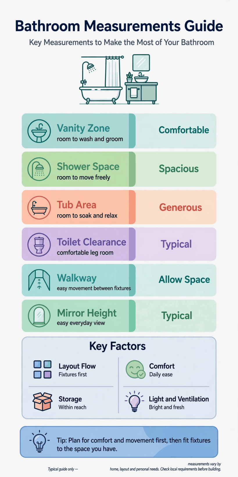 bathroom measurements