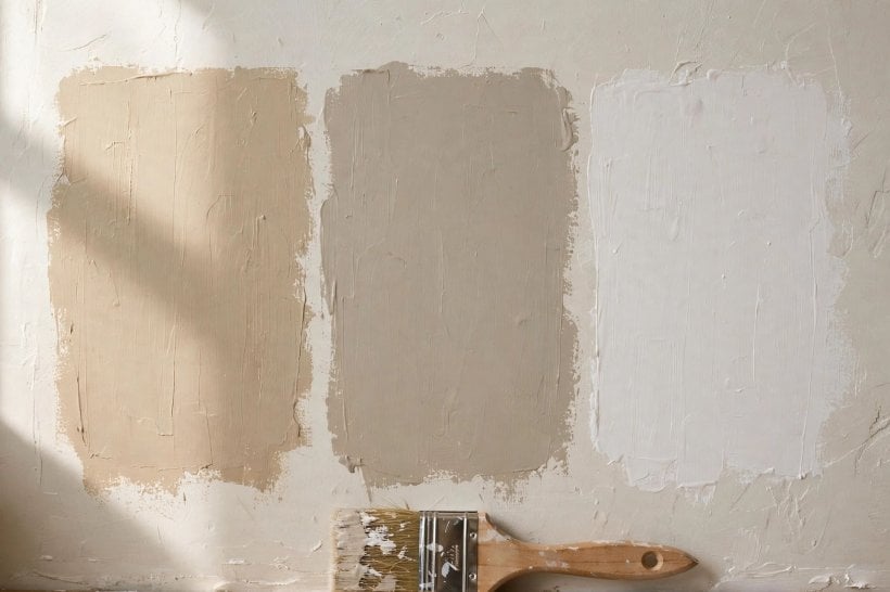 behr marquee vs premium plus ultra: paint tins from different tiers lined up on a workbench