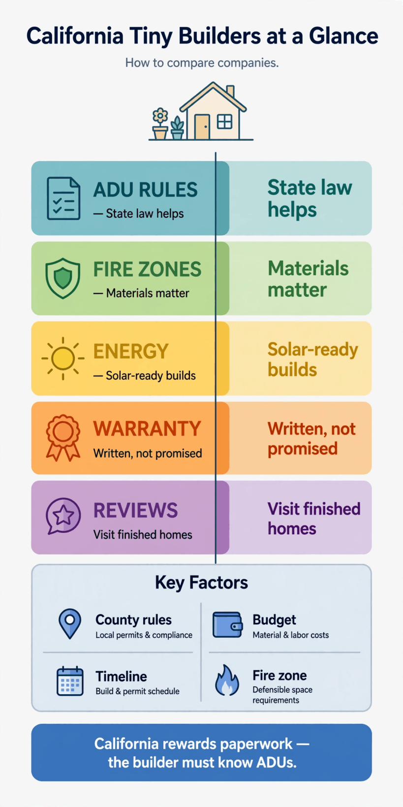 best tiny house builders california comparison infographic