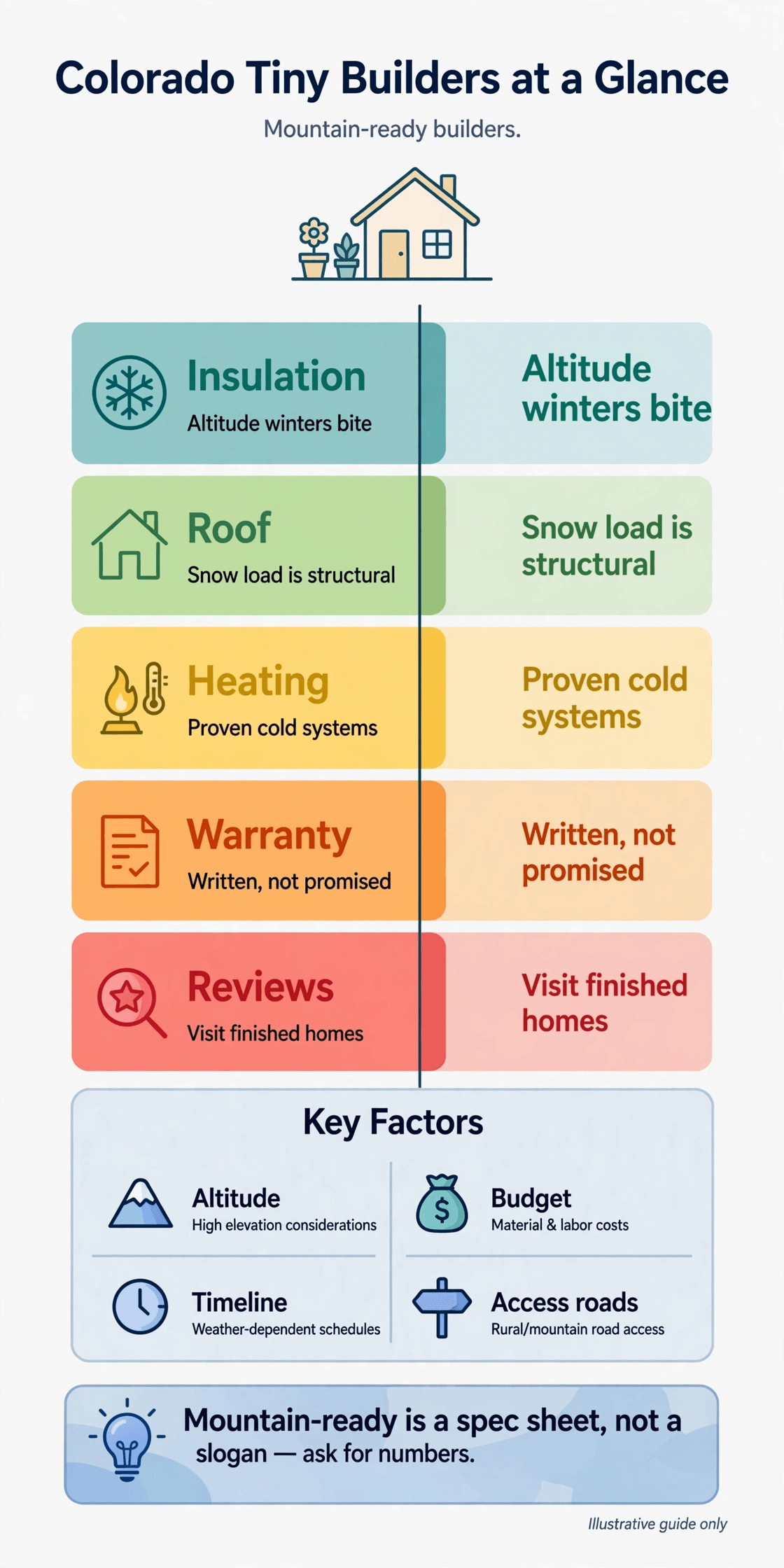 best tiny house builders colorado comparison infographic