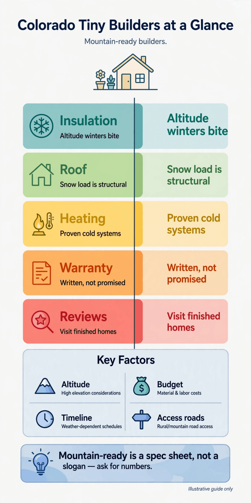 best tiny house builders colorado comparison infographic