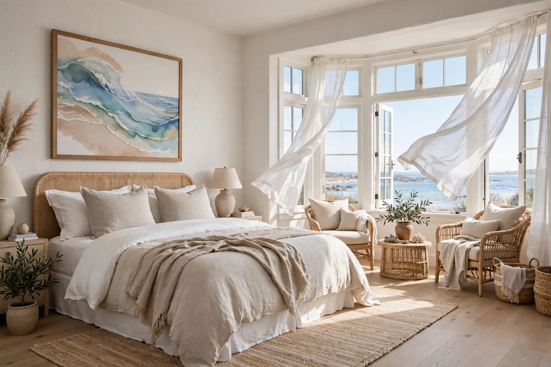 big bedrooms: layered lighting with bedside lamps and a pendant