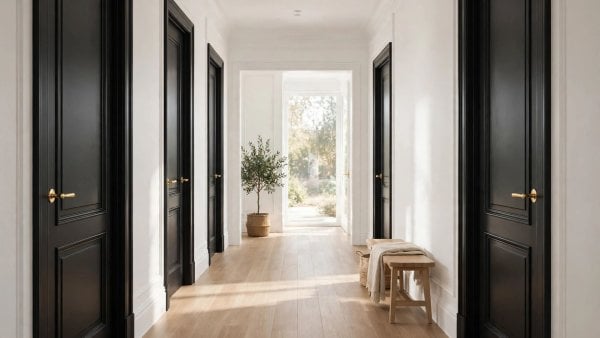 black interior doors