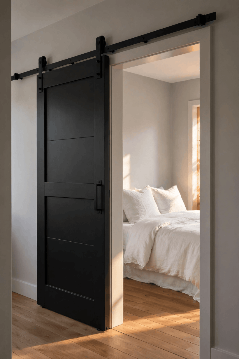 black interior doors