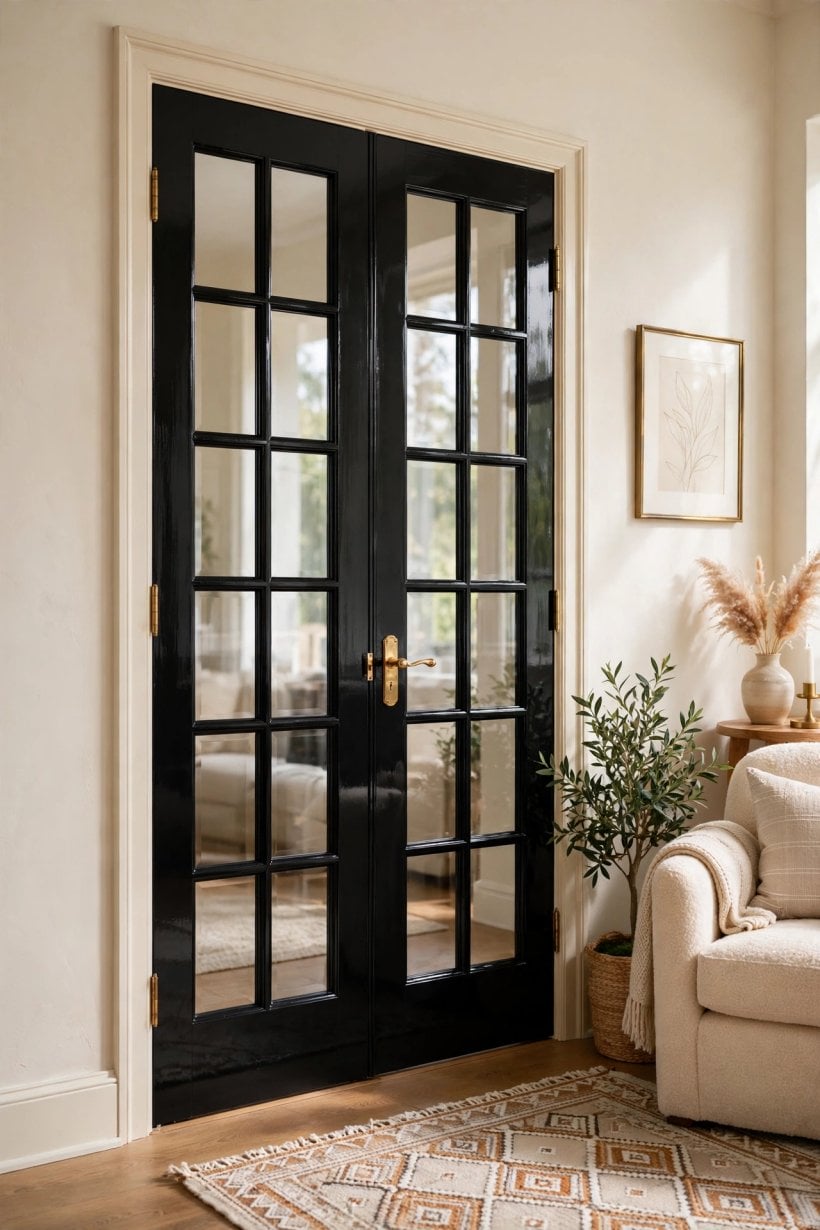 black interior doors