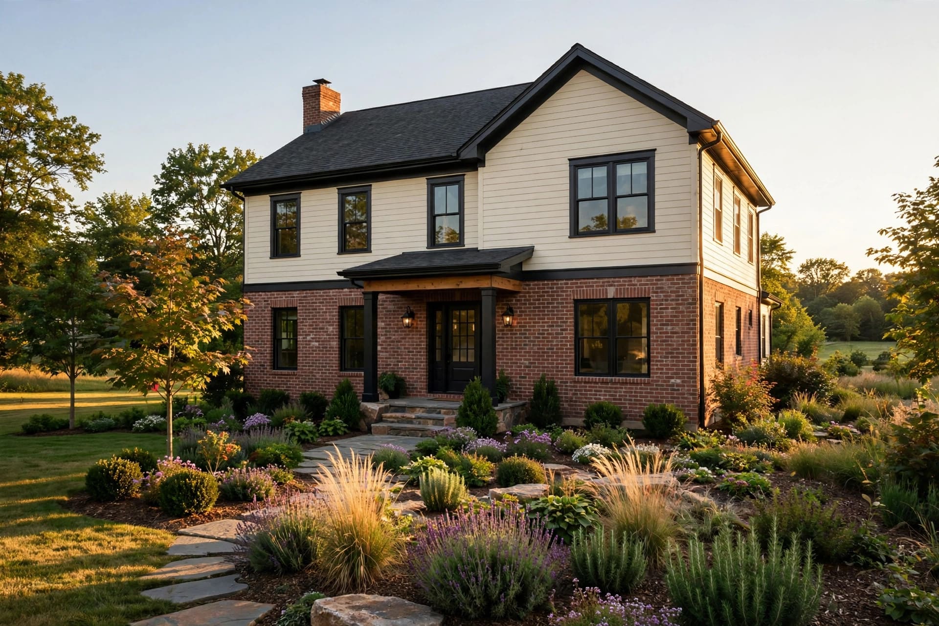 brick and siding house