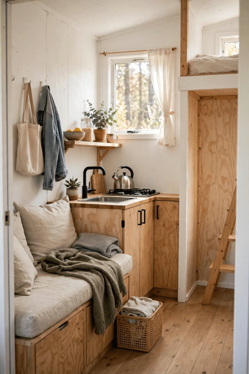build tiny house for 10000 simple finished interior
