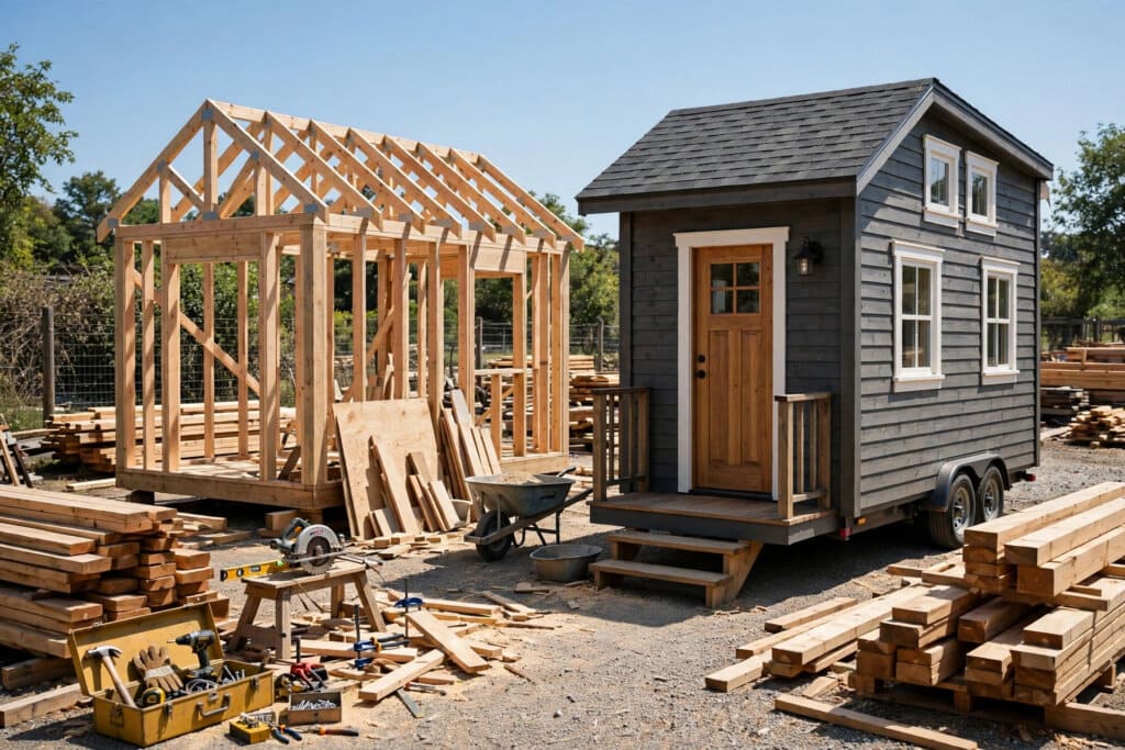 building vs buying tiny house cost