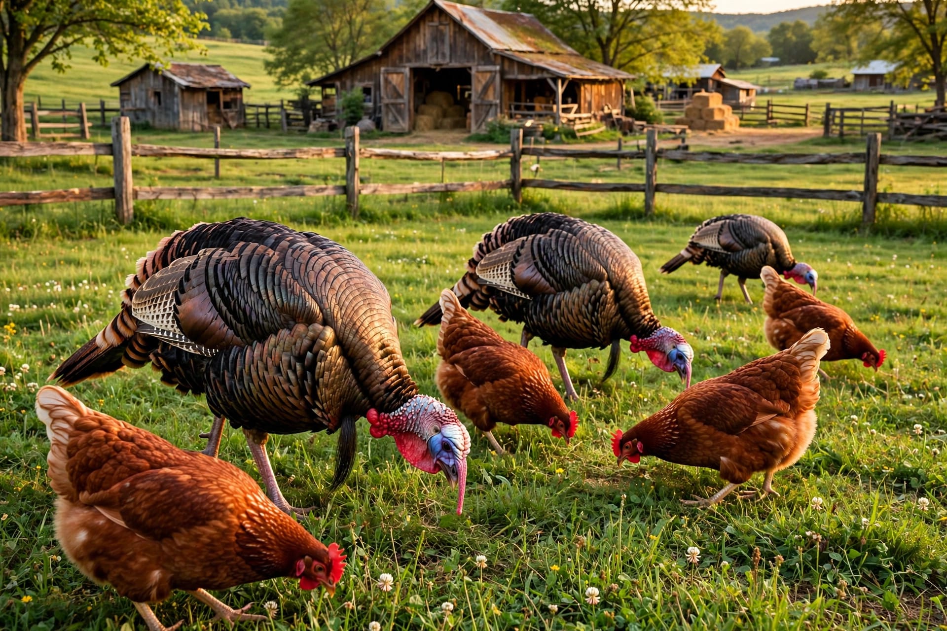 can turkeys live with chickens