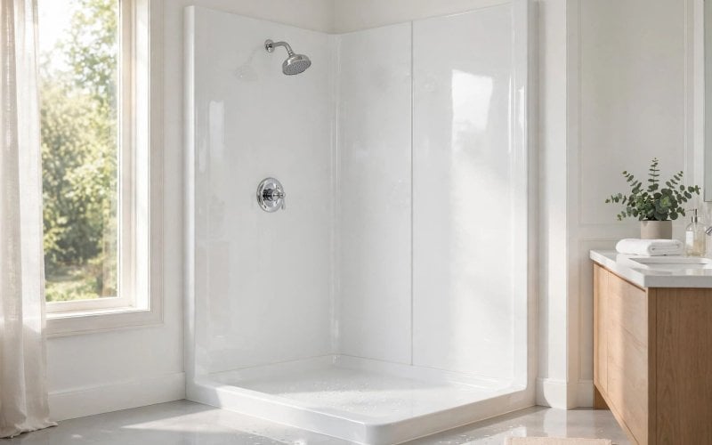 how to clean plastic shower surround