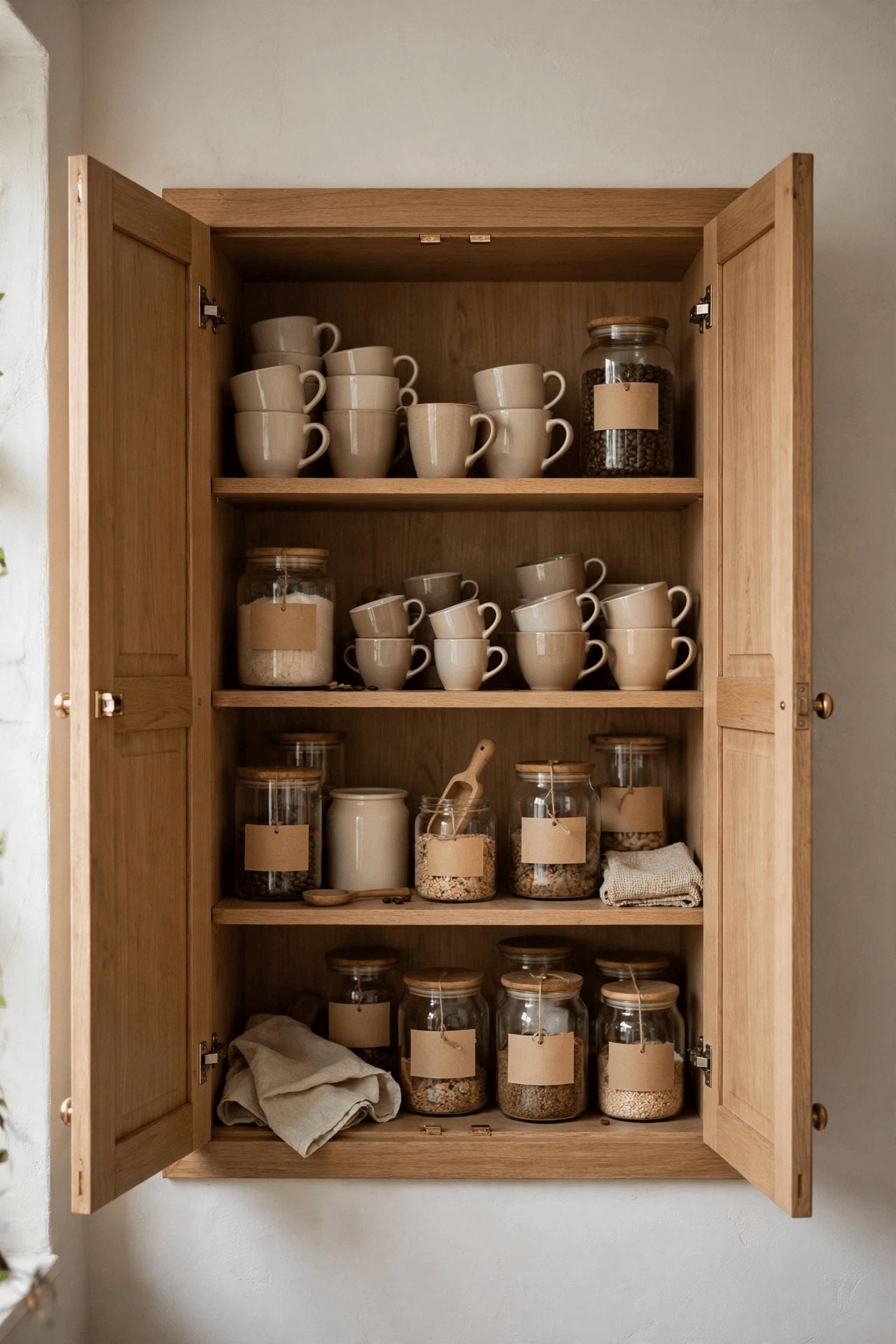 coffee station in kitchen