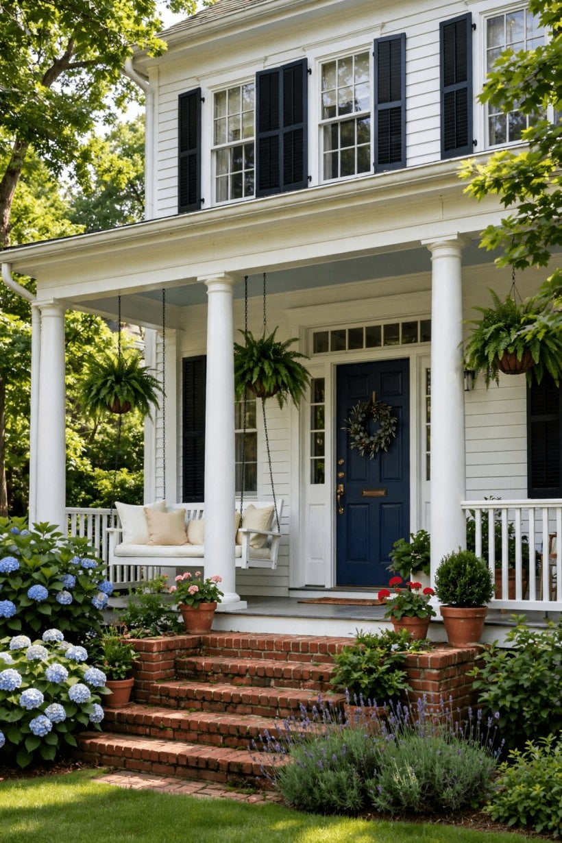 image of colonial home with front porch