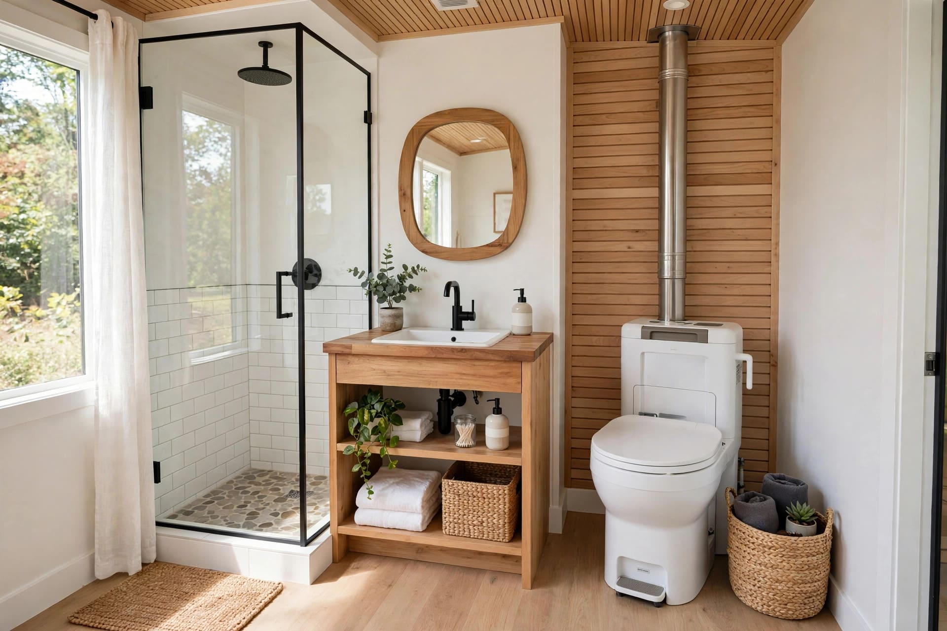 composting toilet vs septic tiny house