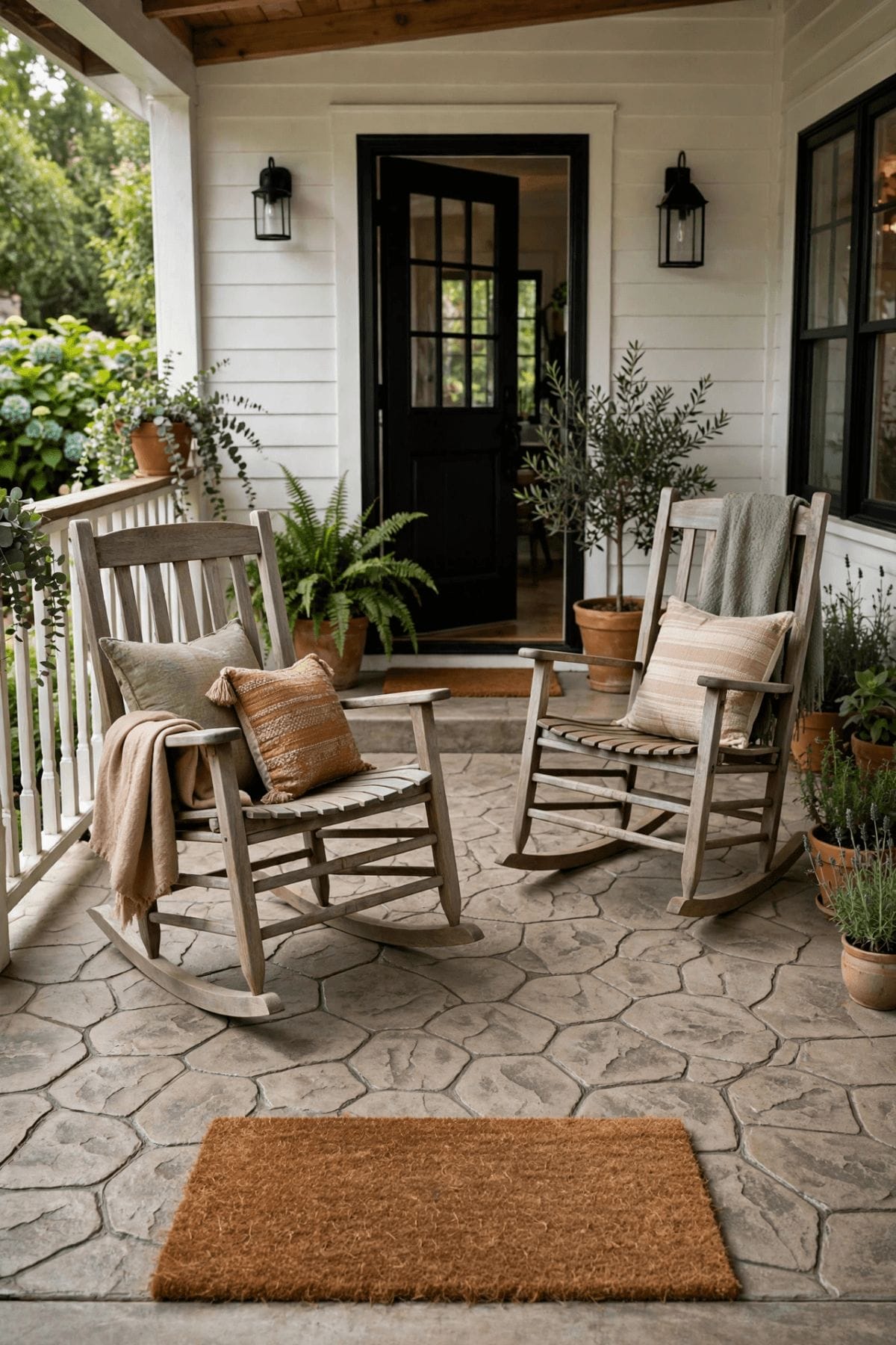 concrete front patio