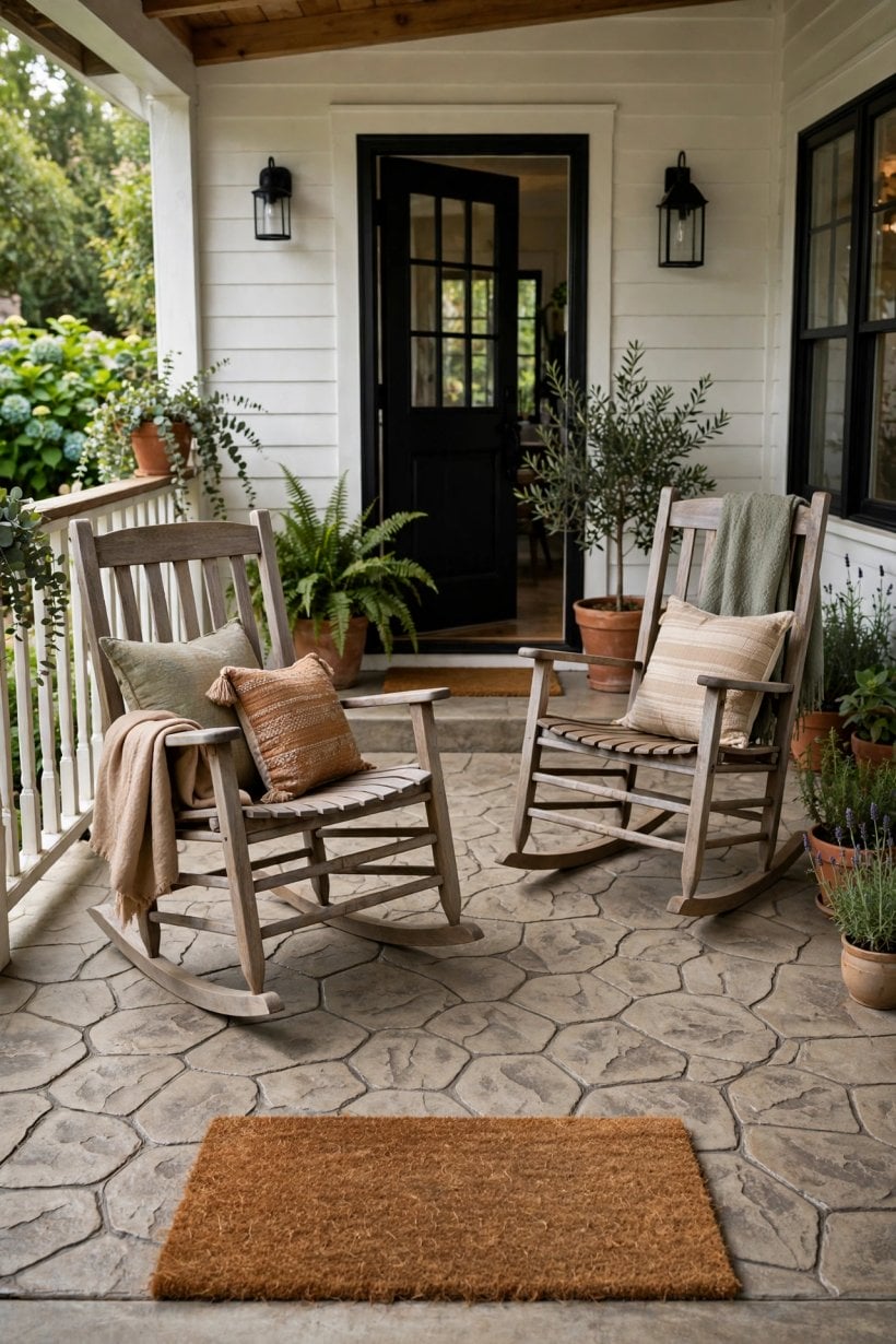 concrete front patio