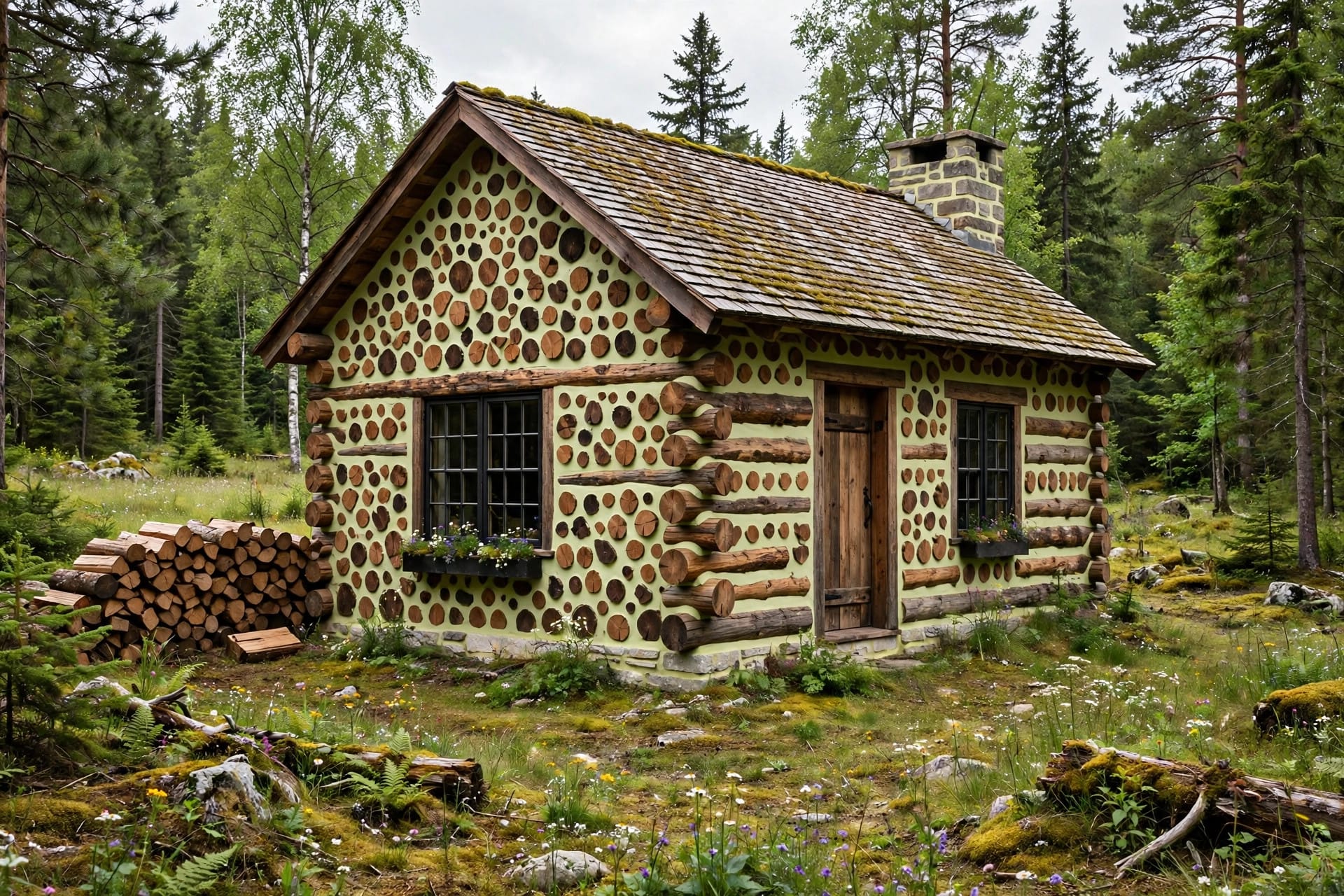 cordwood house