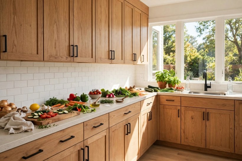 countertop height: measuring from the floor to the top of the worktop