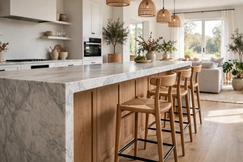 countertop height: lower prep counter suited to rolling and baking