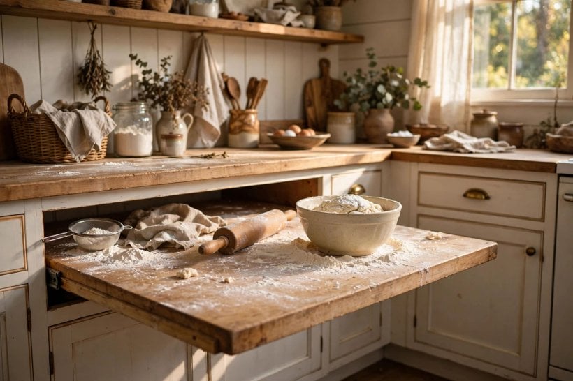 countertop height: two-level island with a raised seating ledge