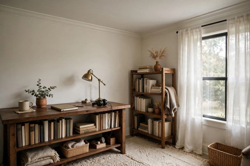 crown molding for low ceilings: built-up profile made from simple trim pieces
