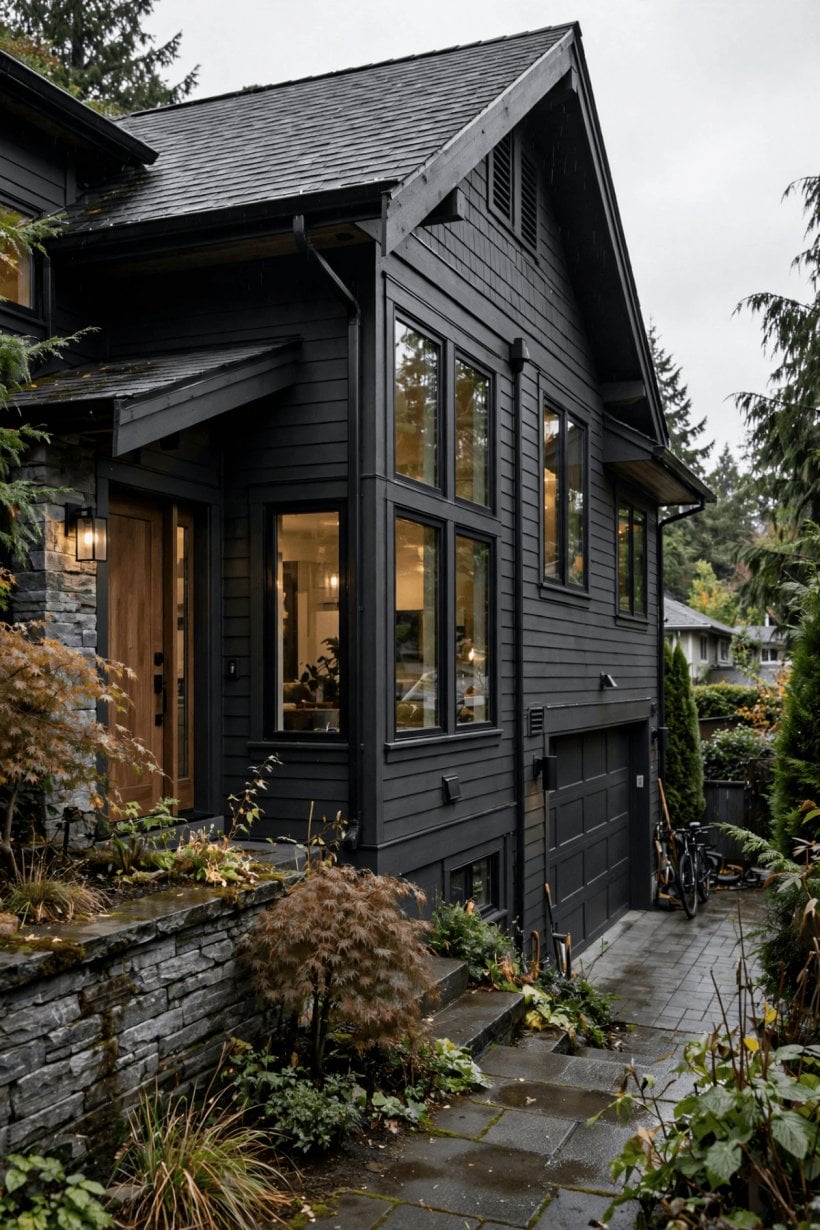 dark grey house