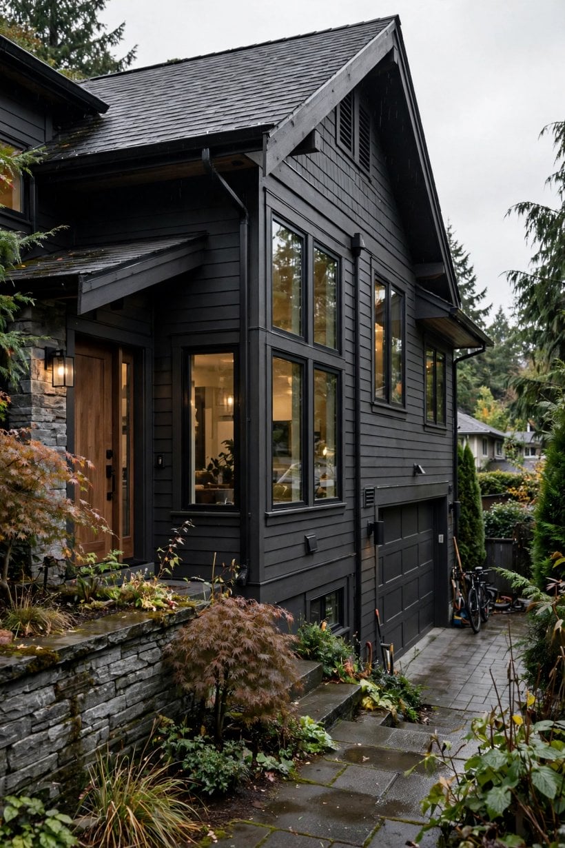 dark grey house
