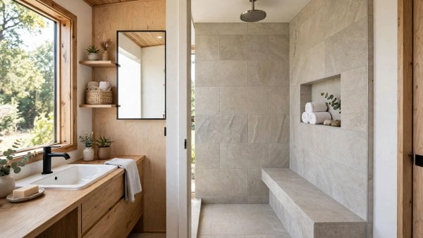 doorless walk in shower dimensions